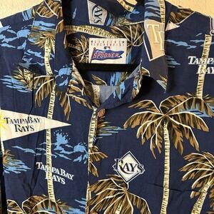 Reyn Spooner MLB Tampa Bay Rays Hawaiian Button‎ Camp Shirt